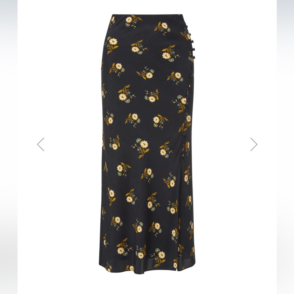 Veronica Beard Franconia Floral Skirt -Black Multi / 4 NWT